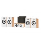 Bowers & Wilkins 606 S2 (2x) & HTM6 S2 Anniversary Edition (Oak) with ASW608 (Black)