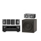 Denon AVC-X3800H, Bowers & Wilkins 606, 607 S2 & HTM6 S2 Anniversary Edition & ASW610 (Black)