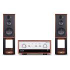 Leak Stereo 130 & Wharfedale Linton with Stands (Walnut)