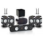 Monitor Audio Apex A10 (x4) with stands & Apex A40 with Silver W12 (6G) (Black) 