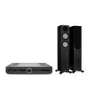 Roksan Attessa Streaming Amplifier & Monitor Audio Silver 200 Floorstanding speakers (7G) (Black)