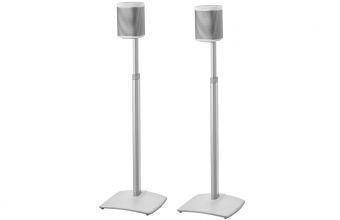 Sanus Adjustable Speaker Stand Pair for Sonos One, PLAY 1 and PLAY 3 (White)