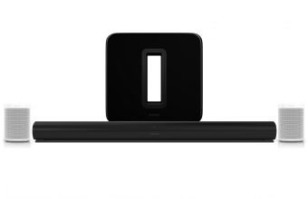 Sonos Arc (Black), One GEN 2 (X2) (White) & SUB GEN 3 (Black)