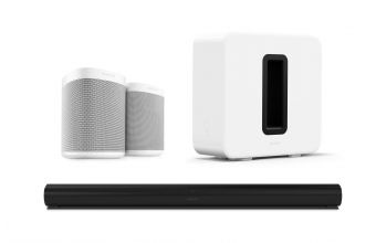 Sonos Arc (Black), One GEN 2 (X2) (White) & SUB GEN 3 (White)