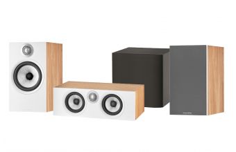 Bowers & Wilkins 607 S2 & HTM6 S2 Anniversary Edition (Oak) with ASW608 (Black)