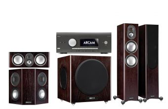 Arcam AVR11 (Black), Monitor Audio Gold 200, C250, FX Gen 5 & W12 (Dark Walnut)