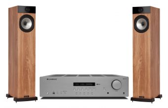 Cambridge Audio AXR100 (Lunar Grey) & Fyne Audio F302i (Light Oak)