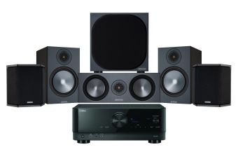 Yamaha RXV4A with Monitor Audio Bronze 5.1 Package (Black)