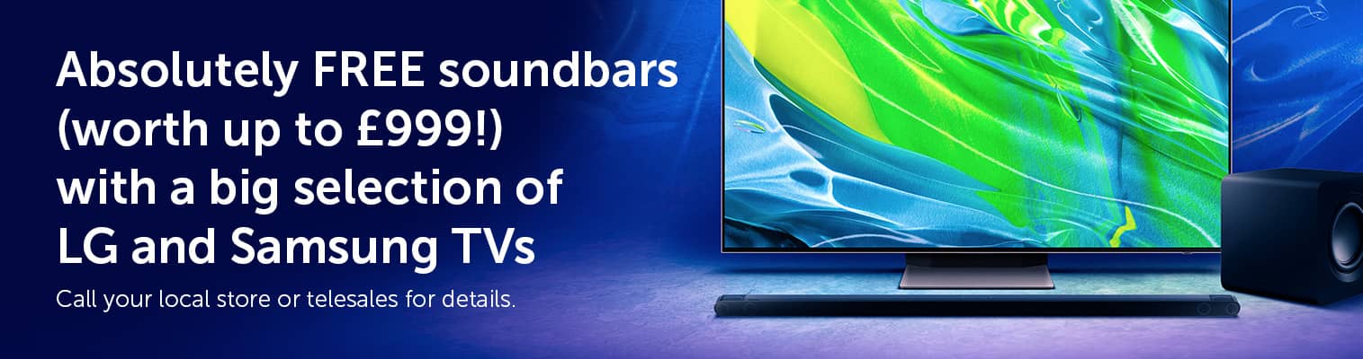 Free soundbars with selected LG and Samsung TVs