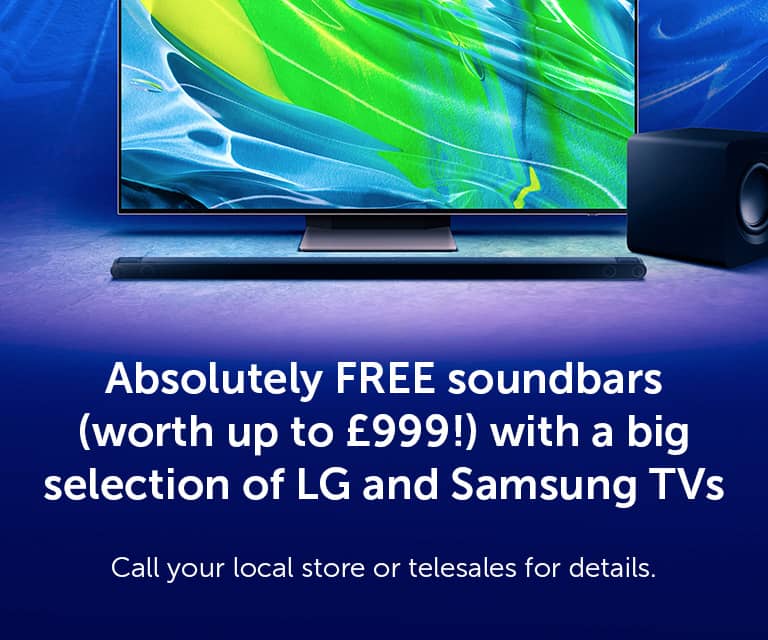 Free soundbars with selected LG and Samsung TVs