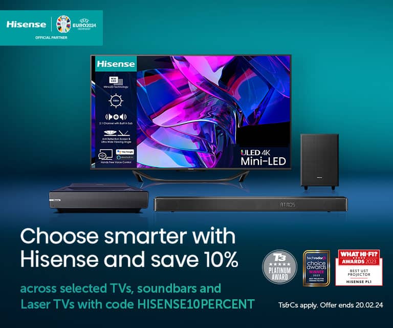 Get 10% off selected Hisense TVs