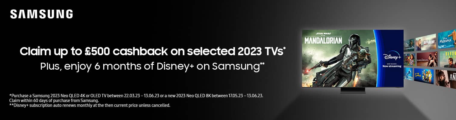 Samsung cashback on selected 2023 TVs