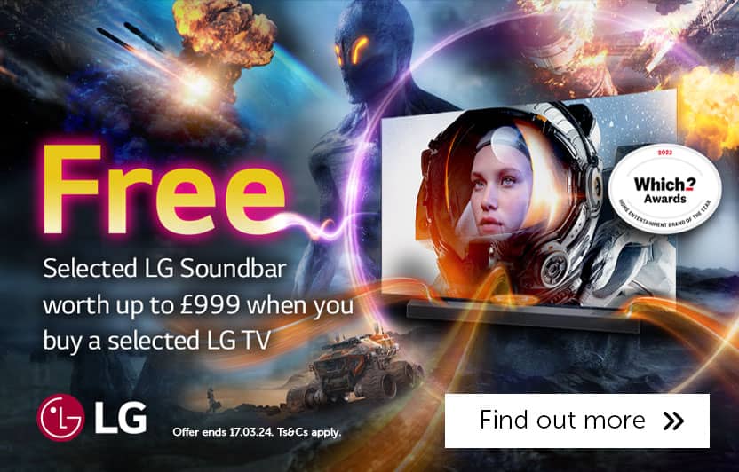 Free soundbars with selected LG TVs