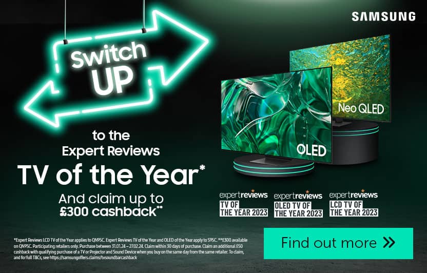 Claim up to £300 cashback with Samsung