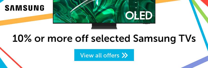 homepage-banner_10% off selected Samsung TVs