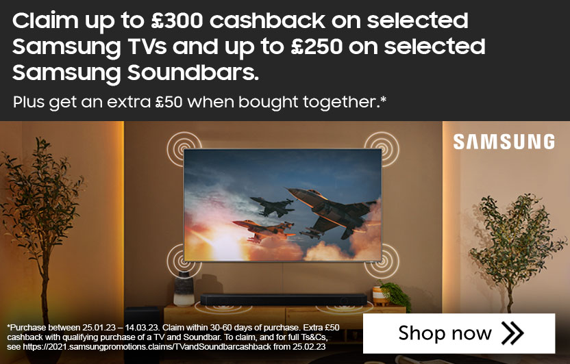 Samsung TV and Soundbar cashback