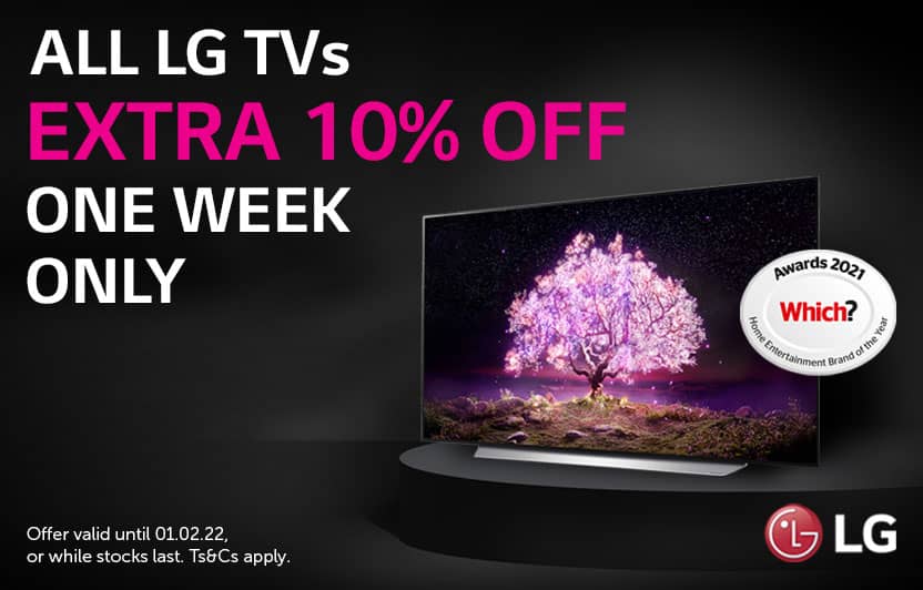 All LG TVs - Extra 10% OFF one week only