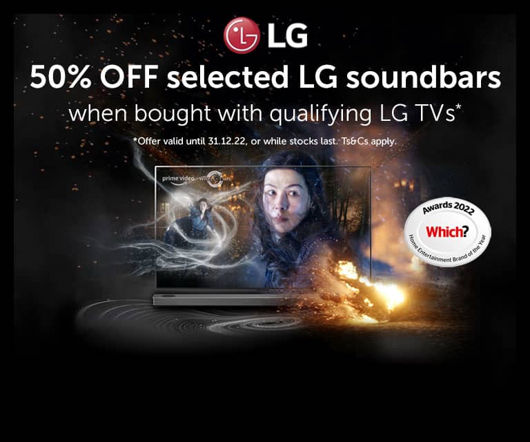 50% off selected LG sound bars when bought with qualifying LG TVs