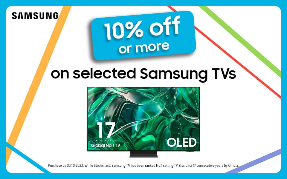 10% off or more on selected Samsung TVs