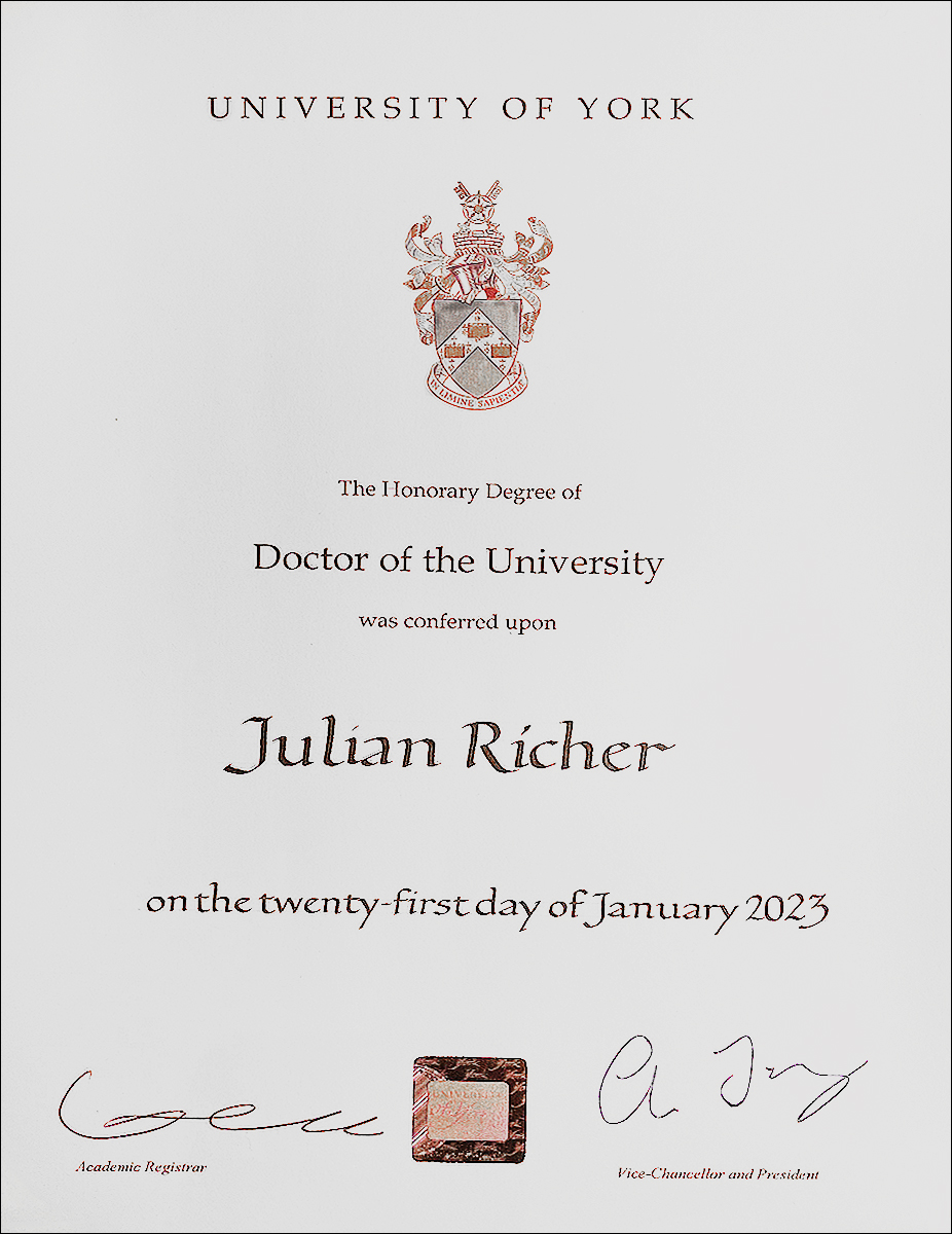 York University's Honorary Doctorate