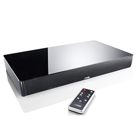 The smaller sound base of the two, the DM55 still offers 200w of power.