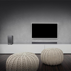 Stylish and discreet, the TVB2 will fit effortlessly into any living room.
