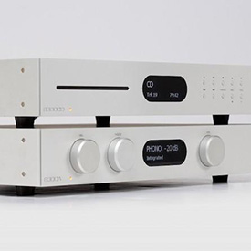 The 8300 series features classy looking CD player and amplifier.